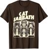 Cat Sabbath Grappig Kattenvader T-shirt Rockmuziek Streetwear Kleding Humor Kittige Band Y2k Uitspraak T-shirt Rap Hip Hop Korte Mouw Blouses