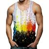 Stylish Vacation Hawaiian Vest Gradient Coconut Print Casual Yacht Party Vest Plus Size Mens Resort Breathable T-Shirt Top