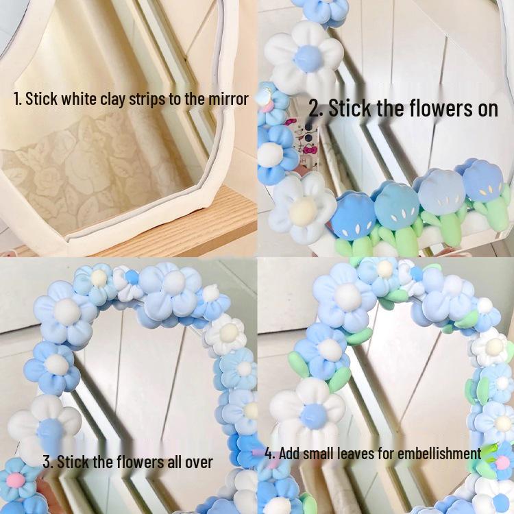 DIY Clay Mirror Decoration Kit - Perfect for Students, Handmade Crafts, Team Building, and Mid-Autumn Festival Gifts.