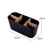 Toothbrush Holders For Bathrooms 5 Slots Toothpaste Organizer With Bamboo Divider Bathroom Accessories Storage-A79G