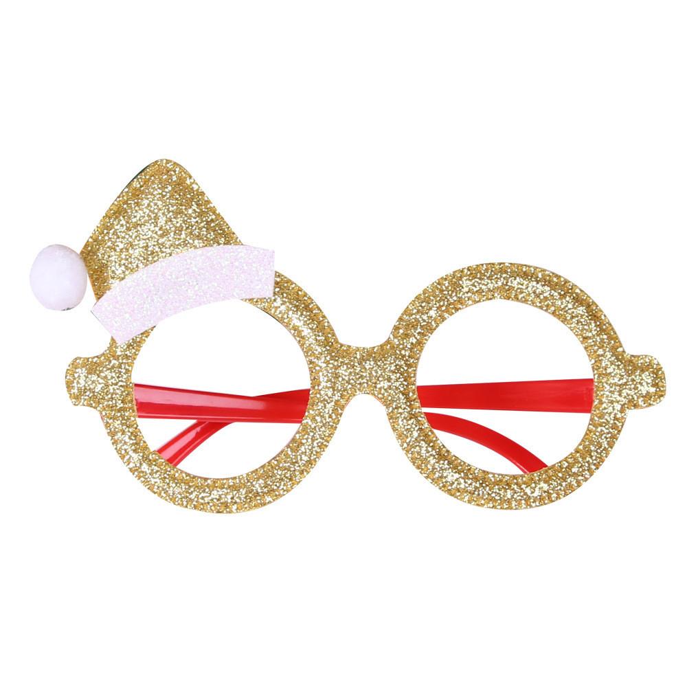 Christmas Santa Whimsical Glasses In Cartoon Style Perfect For Holiday Celebrations