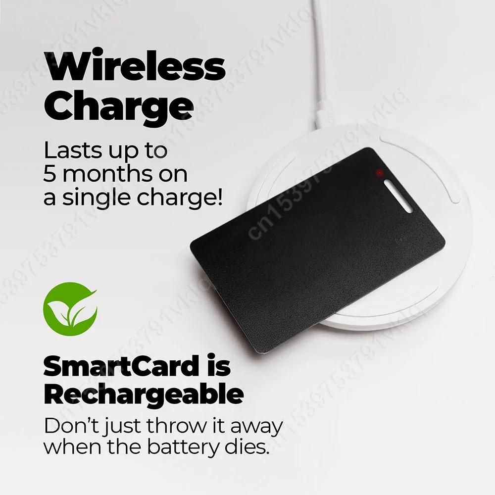 Wireless Charging Smart Card Wallet Finder Bluetooth Anti-Lost Device Smart Tag Item Finder for Iphone Device Apple Find My APP