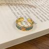 New Chinese Enamel Oil Pattern Ring Light Luxury High Sense Internet Celebrity Foreign Style Versatile Ring