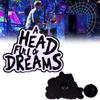 Stylowa przypinka / odznaka z albumu muzycznego Coldplay Dream Overload Prezent dla fana w kolorze czarnym
