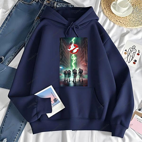Ghostbusters Fashion Anime Casual Men's Hoodie Women and Men Sweatshirt Drop Shoulder Tracksuit Autumn and Winter Sweatshirt