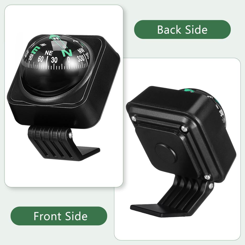 Uonlytech Car Compass Ball: Portable Dashboard Compass for Car, Boat,
