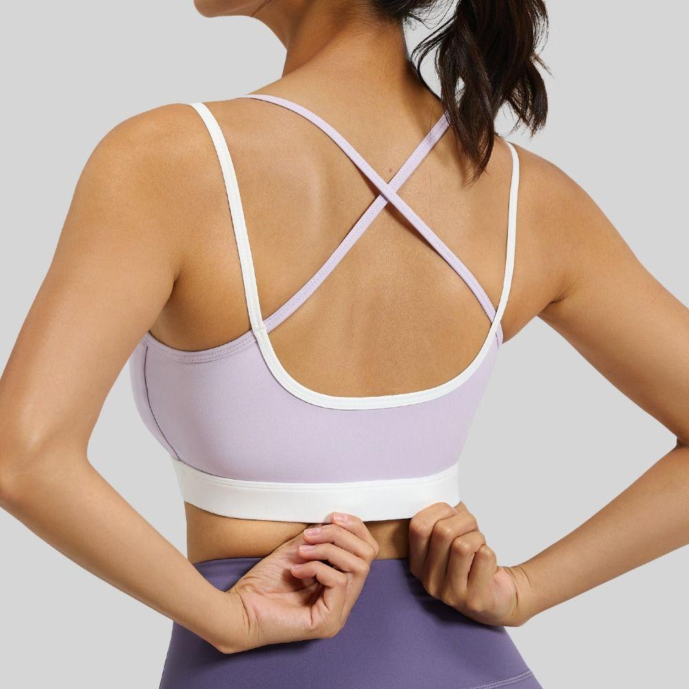 Cross Belt Training Fitness Bra Anti-shake Underwear for Women Breathable Yoga Soft Bra Women