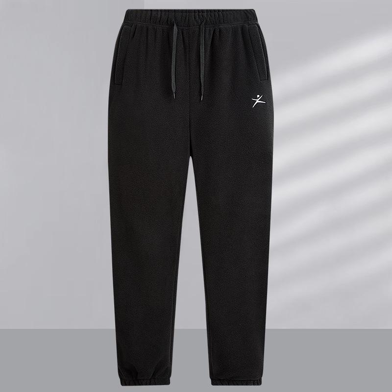 Men’s Spring/Autumn Fleece Sports Pants: Outdoor, Warm, Plus Size, Casual Trousers