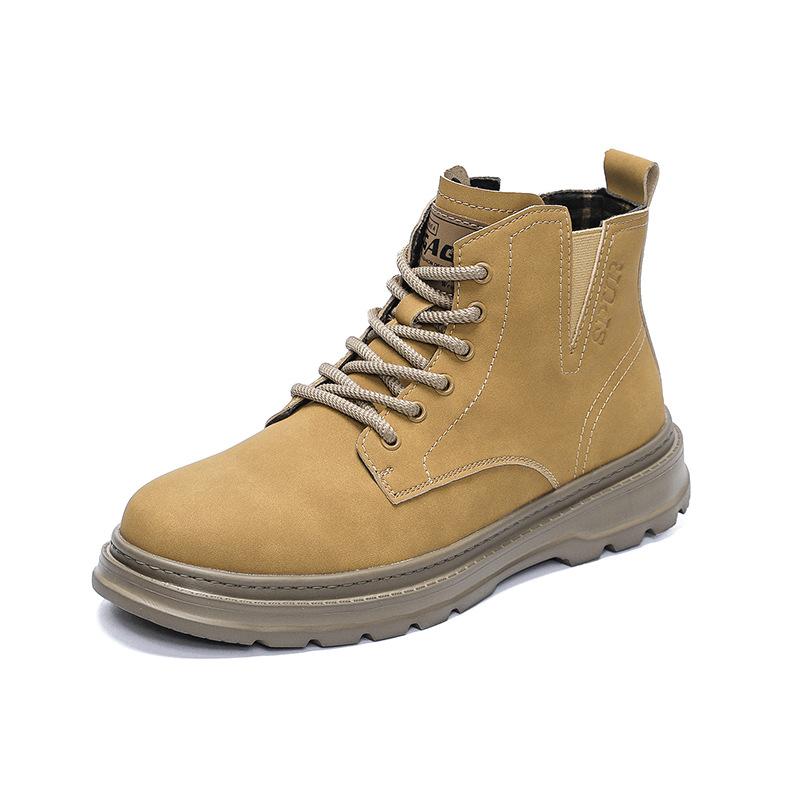 GAGJ buty Martin oryginalne męskie buty modne żółte buty wysokie wygodne odporne na zużycie wszechstronne buty codzienne retro męskie