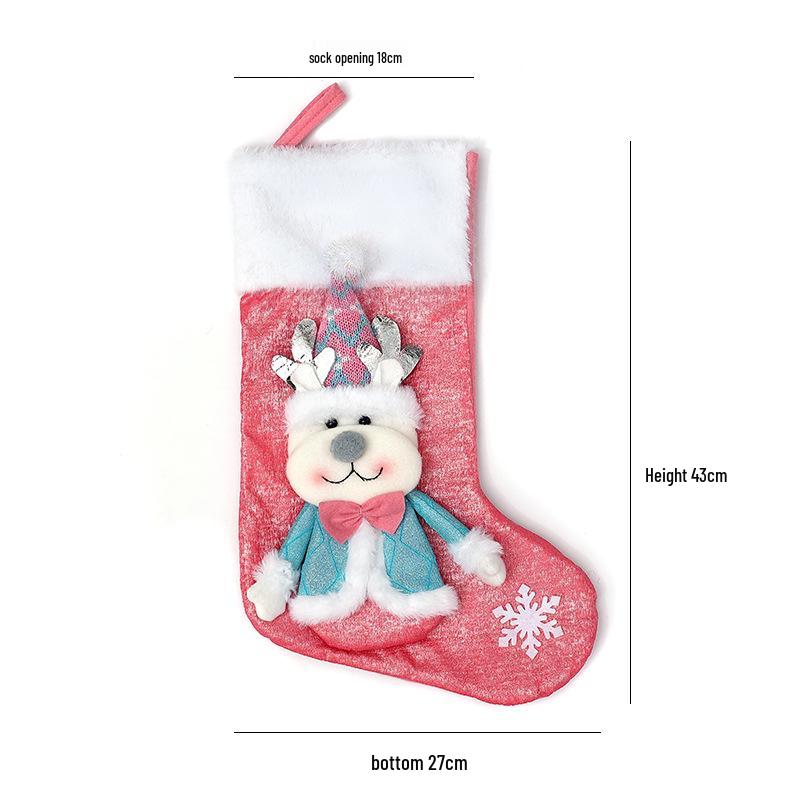 Children's Christmas Stocking Gift Bag and Tree Ornament Decoration