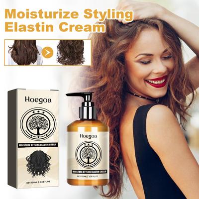 Hoegoa Marokkanische Locken Feuchtigkeitsspendender Elasticizer Locken Volumen Glanz Natürliches Volumen Styling Behandlung