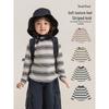 Youyou Girls' Striped Color-Block Long-Sleeve T-Shirt