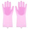 Silicone Kitchen Cleaning Dishwashing Gloves Magic Scrubber Rubber Dish Washing Gloves ARI