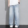 Jeans droits amples dégradés rétro pour hommes