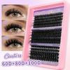 9-16mm Length False Eyelashes Natural Look Wispy Style DIY Lash Extension Kit Fluffy Clusters Volume Fans Fake Eyelash