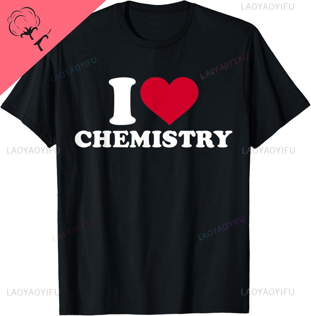 Ich Liebe Chemie T-Shirt Kawayi Paar Baumwolle Atmungsaktiv und Bequem Kundenspezifische Bedruckte Grafik T-Shirts Camisas Streetwear