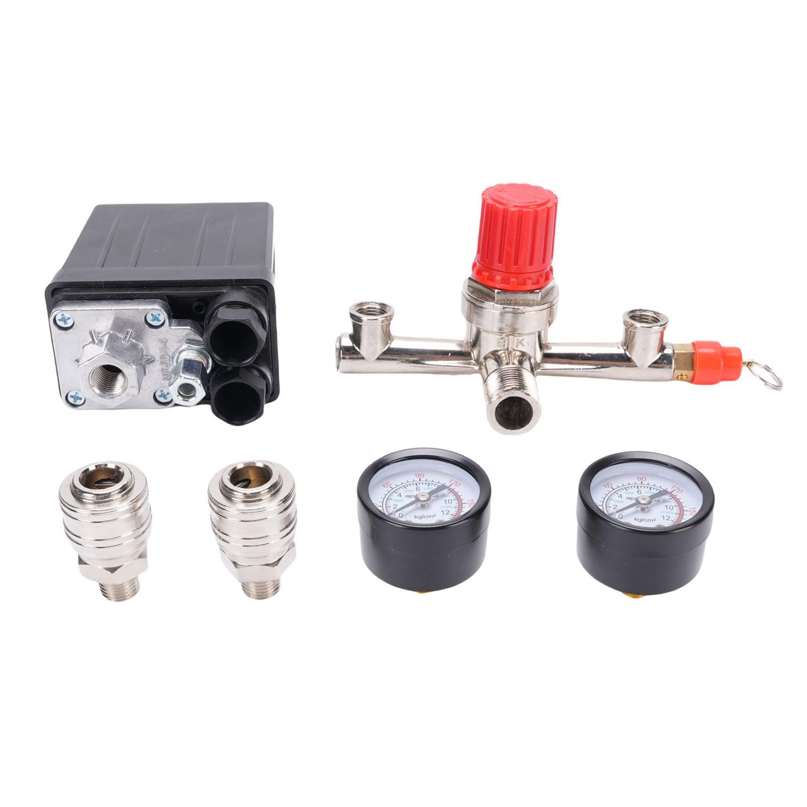 

Air Compressor Pressure Switch 175PSI Vertical Switch Manifold Regulator with Valve Control