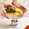 Luxury Gold Edge Drain Fruit Tray Flower Shape Large Volume Plastic Tray Home Living Room Snack Tray Dried Fruit Tray
