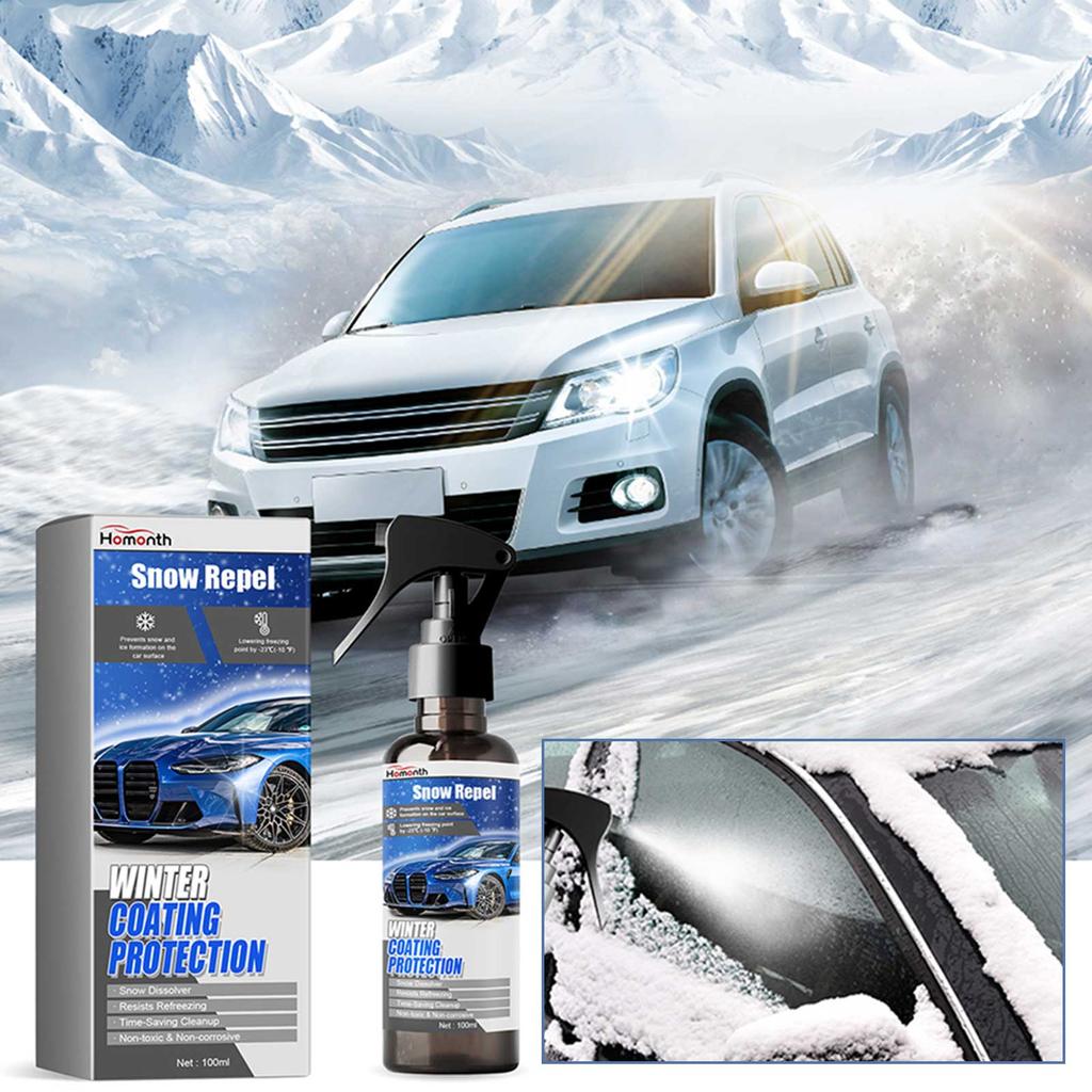Car Windshield De-Icer Fast-Acting Ice Melting Spray for Windshields Multifunctional Saf Effective Defroster Spray for Winter