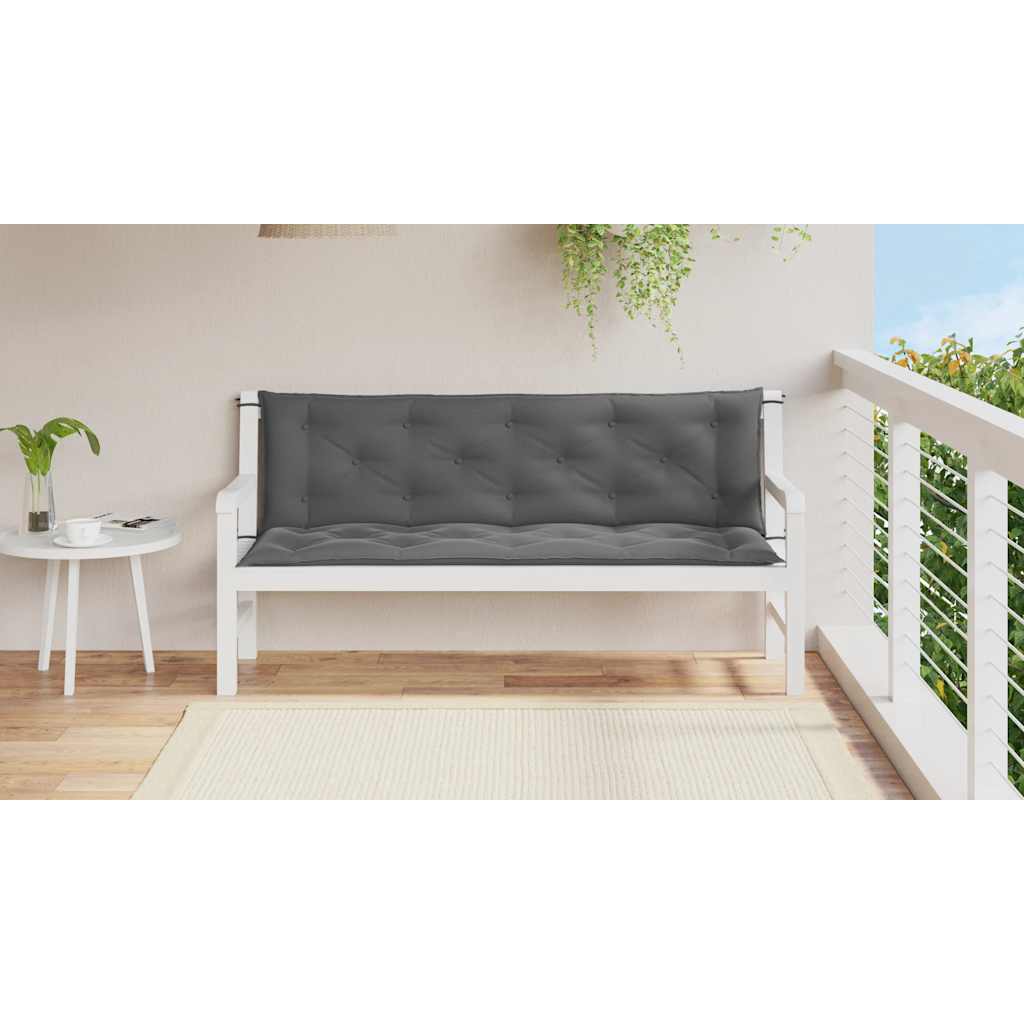 vidaXL Gartenbank-Auflage Anthrazit 150x(50+50)x7 cm Oxford-Gewebe