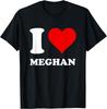 Red Heart I Love Meghan T-Shirt