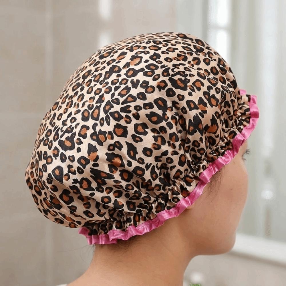 4PCS/SET Waterproof Shower Cap Elastic Hair Care Hat Bath Cap Bathing Hat  Water Activities