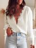 Elegant Lace Patchwork V-neck Knit Cardigan - Autumn Fashion for Women