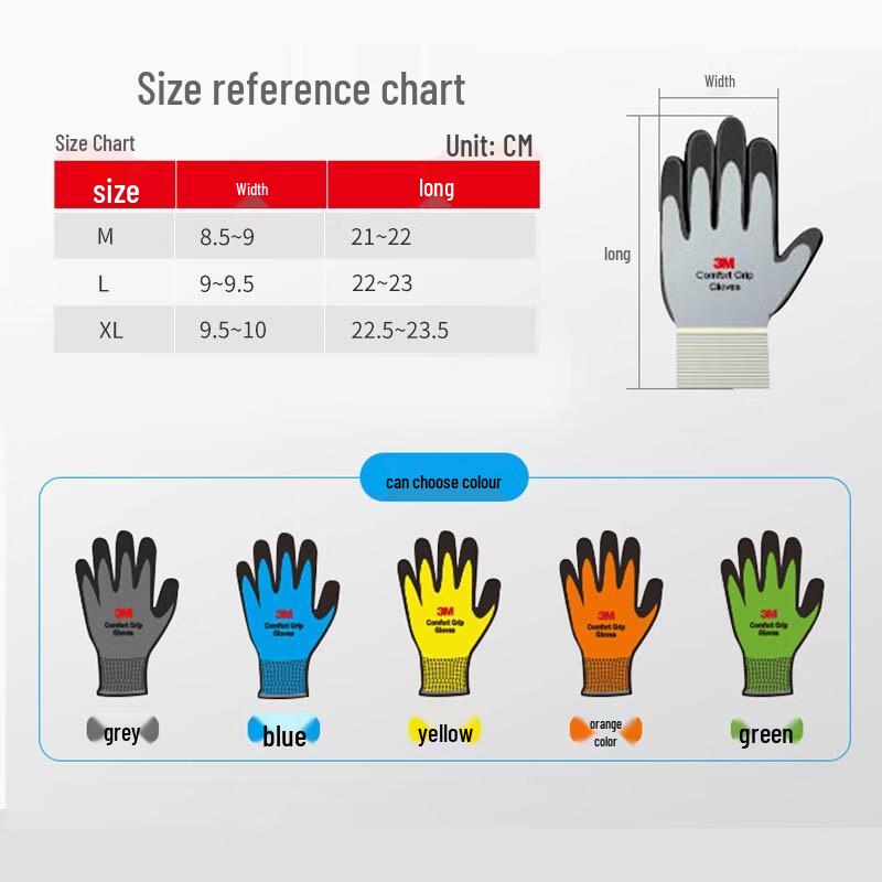 3M Nitril Avuç İçi Kaplı İş Eldivenleri