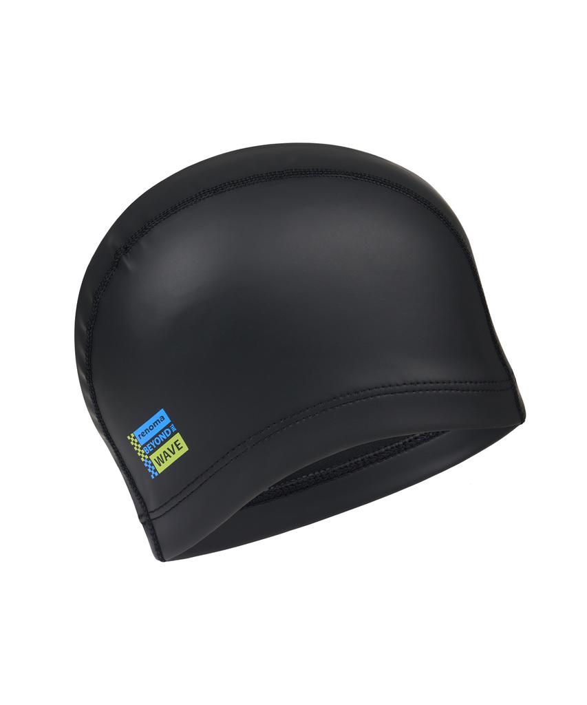 Lenomasuyeongbog Adult Simple Logo Urethane Coated Swim Cap Black Ro-Rc2G007-Bk