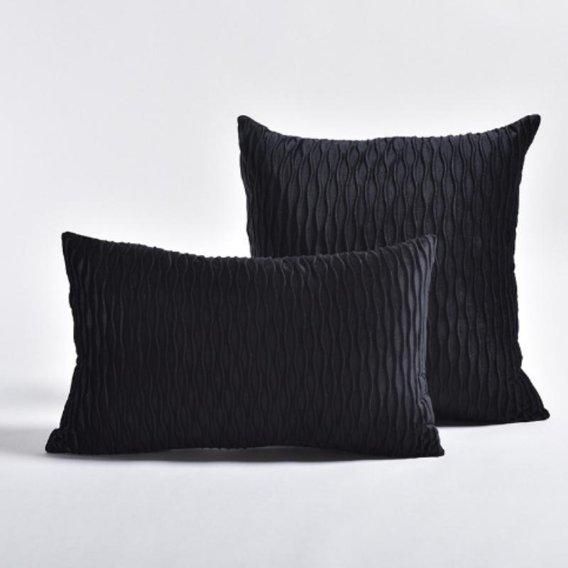Dekorativní povlaky na polštáře 18 x 18 palců do obývacího pokoje Rozkládací pohovka, měkké pruhované čtvercové pouzdro na polštář Sada 2 kusů