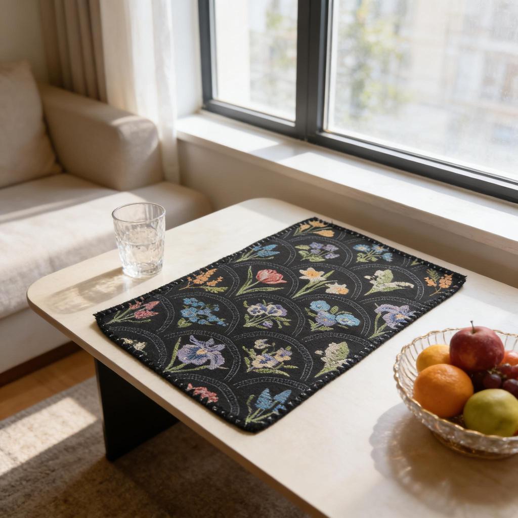 Washable 12x18 Inch Cotton Linen Table Mats Durable for Home Kitchen Restaurant Cafe Party Festival Wedding Decor Placemats