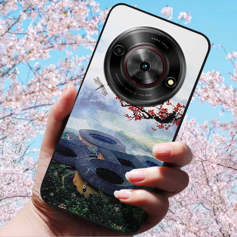 For ZTE Blade A75 5G 6.6" Cases 3D Relief Flower Soft Silicone Luxury Cover for ZTE Blade A75 5G 3D Phone Cases ZTE Blade Z2357N