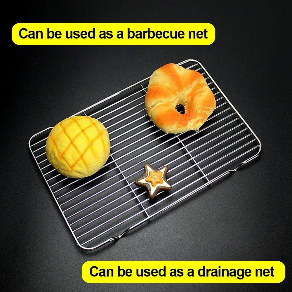 New Stainless Steel Cooling Rack Non-stick Silver BBQ Tray Barbecue Cooking Mesh Shelf