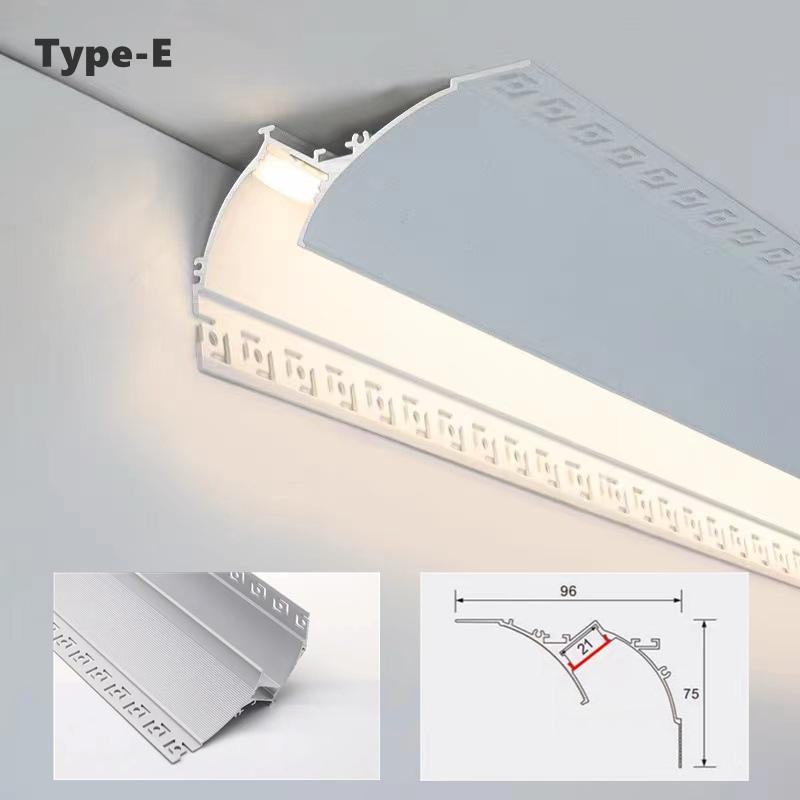 1m Bezrámový Vstavaný Stropný LED Hliníkový Profil Lineárna Tyčová Pásiková Lampa Pre Sadrokartón Skryté Podsvietenie Líniové Rohové Osvetlenie