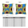 Sunflowers Pillowcase Polyester Linen Velvet Pattern Zip Decor Sofa Cushion Cover 18"