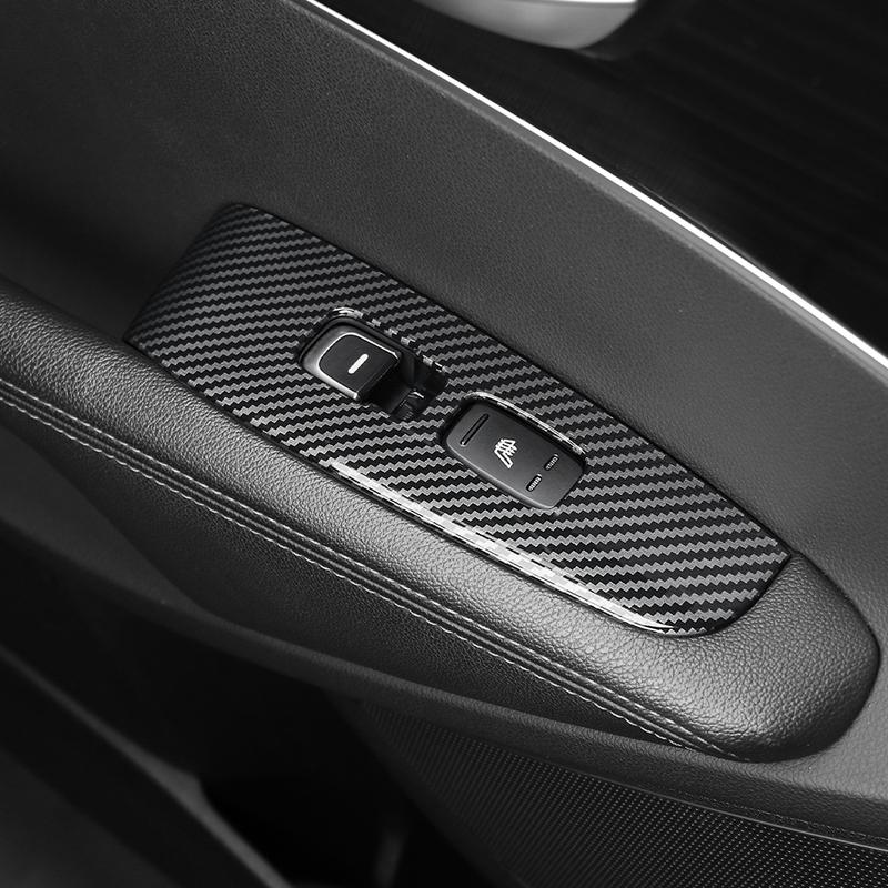 For Kia Sorento 2014- Car Tuning Carbon Fiber Window Button Cover Trim Car Interior Decor Accessories LHD