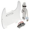 Musiclily Pro Pre-Wired Pickguard and Control Plate Set for Artec Alnico 5 Telecaster Electric Guitar 3-Ply White