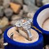 925 Sterling Silver Sparkling Horse Eye Geometric CZ Stackable Ring for Women Fine Jewelry Wedding PartyGood product