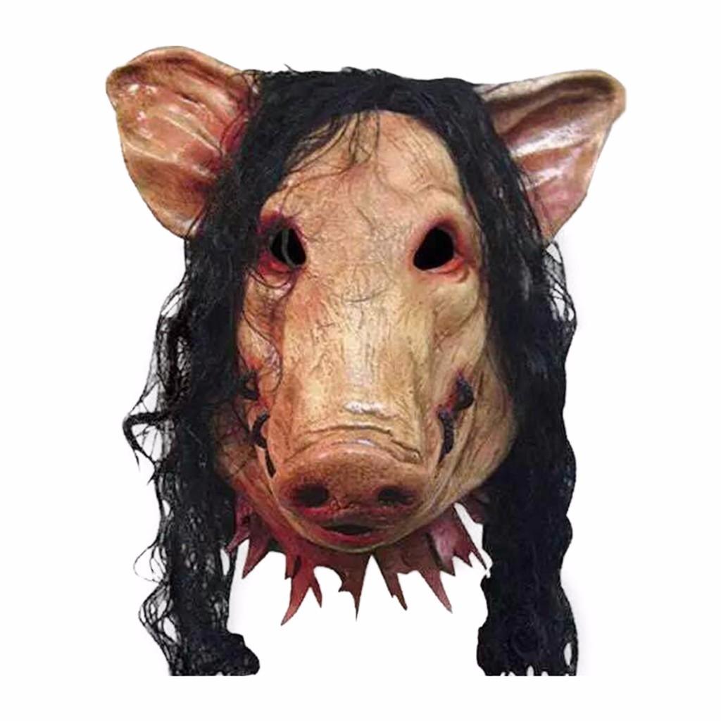 

2025 Halloween Scary Bald Big Head Set Horror Ghost Funny Boars Latex Mask, Halloween Cosplay Decoration, Gift For Adult чорний