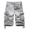 Casual Men's Solid Color Summer Multi-Pockets?Cargo Shorts Loose Fifth Pants