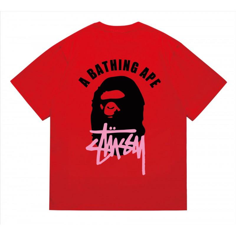 Tricou Bumbac Classic cu Imprimeu Ape Lightning Unisex Mânecă Scurtă Croială Largă Îmbrăcăminte Casual