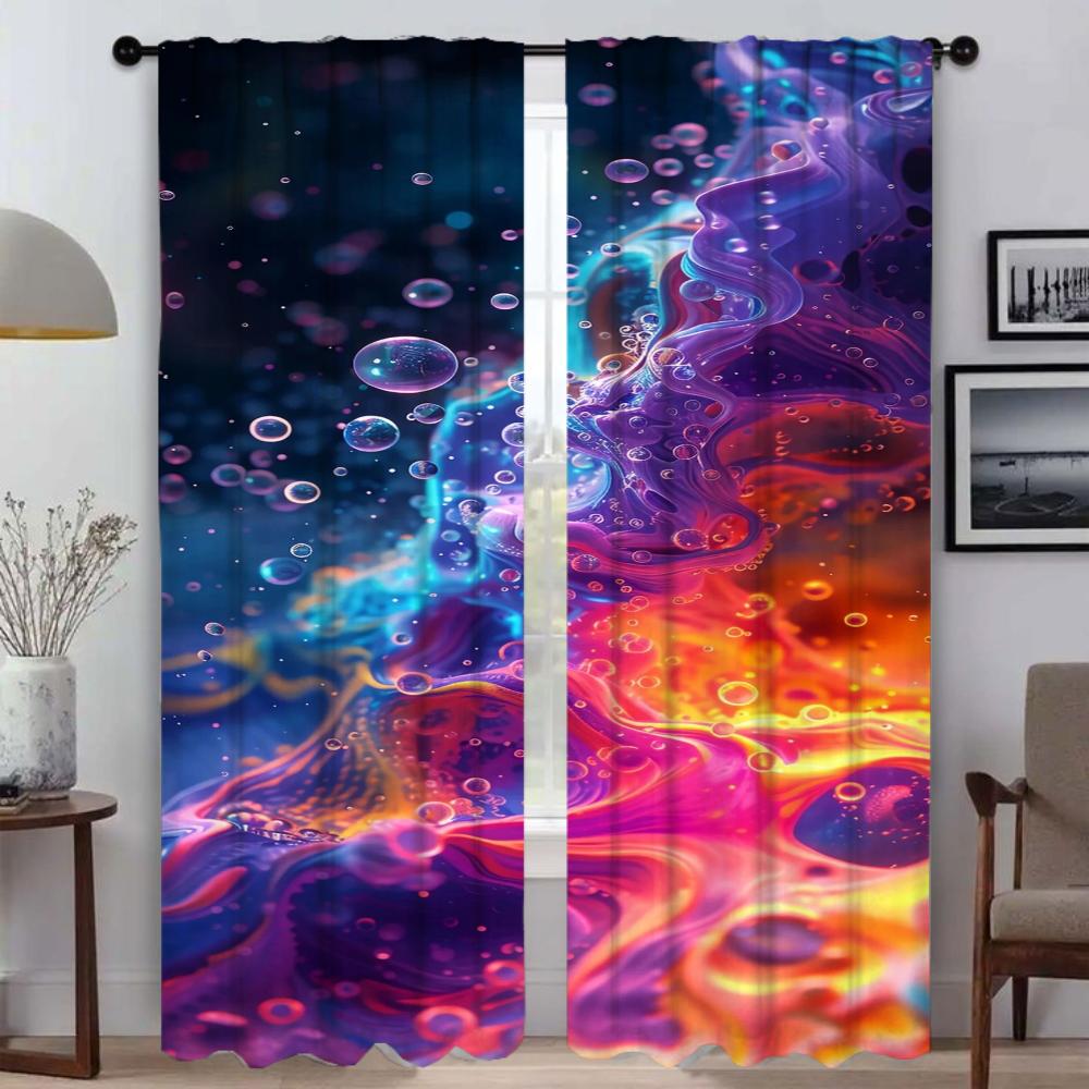 Partition Dream Dopamine Color Eleganta Rumsgardiner för Vardagsrum Fönstergardin Heminredningsgardiner 2 Delar Rullgardiner Barn