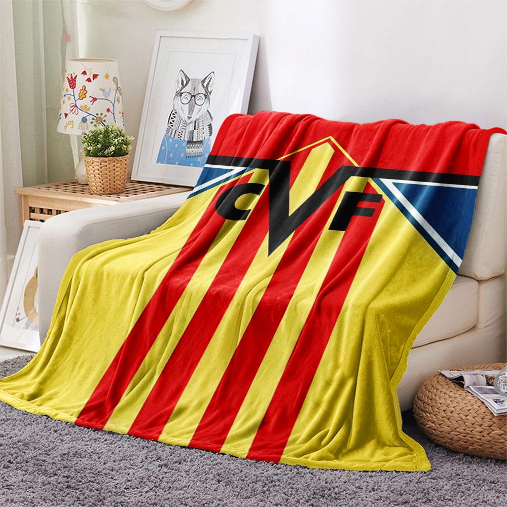 Villarreal CF logo FlAannel Blanket, High quality Comfortable for All Seasons, Home Decor, Warmth and Comfort