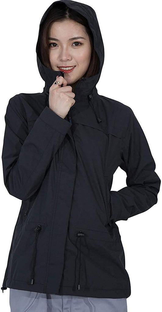 Rain Mountain Raincoat Black [Arashiyama] Women's Wear, Golf, Parka, Windbreaker, Jacket, [Cold Protection, Waterproof, Windproof] Outdoor, Fishing,