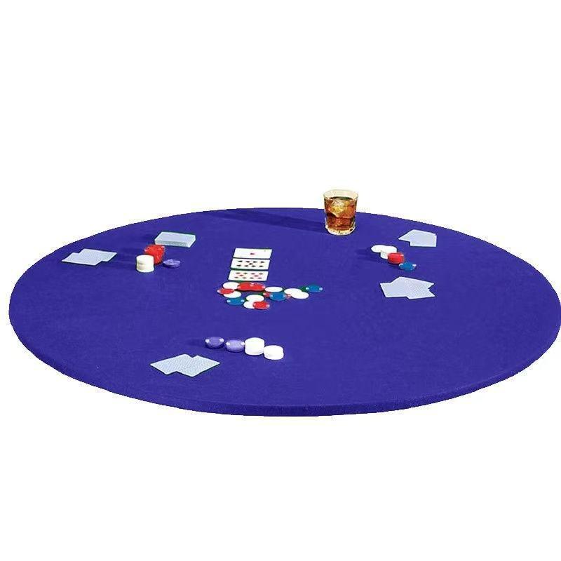Round Cashmere Felt Poker Table Mat & Elastic Table Cover королевский синий