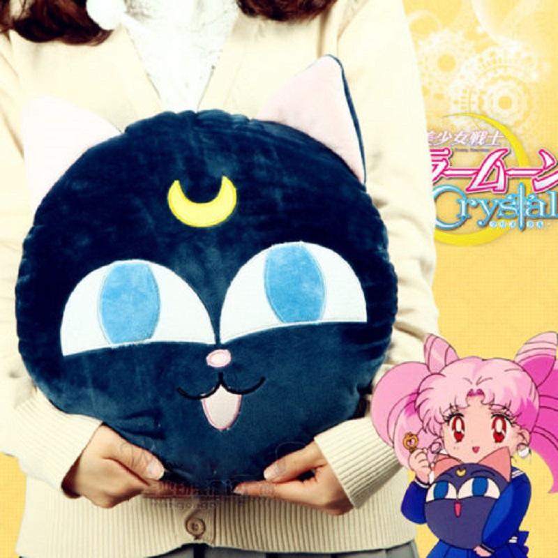 Anime Sailor Moon Pet Cat Luna P Ball Plush Beads Cushion Pillow Toy 14 Inches