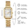 Fashion Women Quartz Watch Rectangle Rectangle Rhinestone Quartz Watch  Daily Use