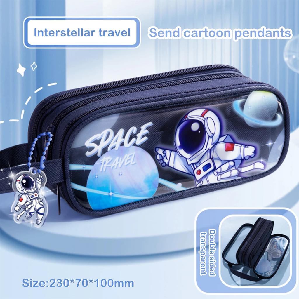 Kawaii Transparentes Tragbares Federmäppchen Multifunktional Mehrschichtig Stiftbox Aufbewahrungstasche Schul- Bürobedarf Schreibwaren