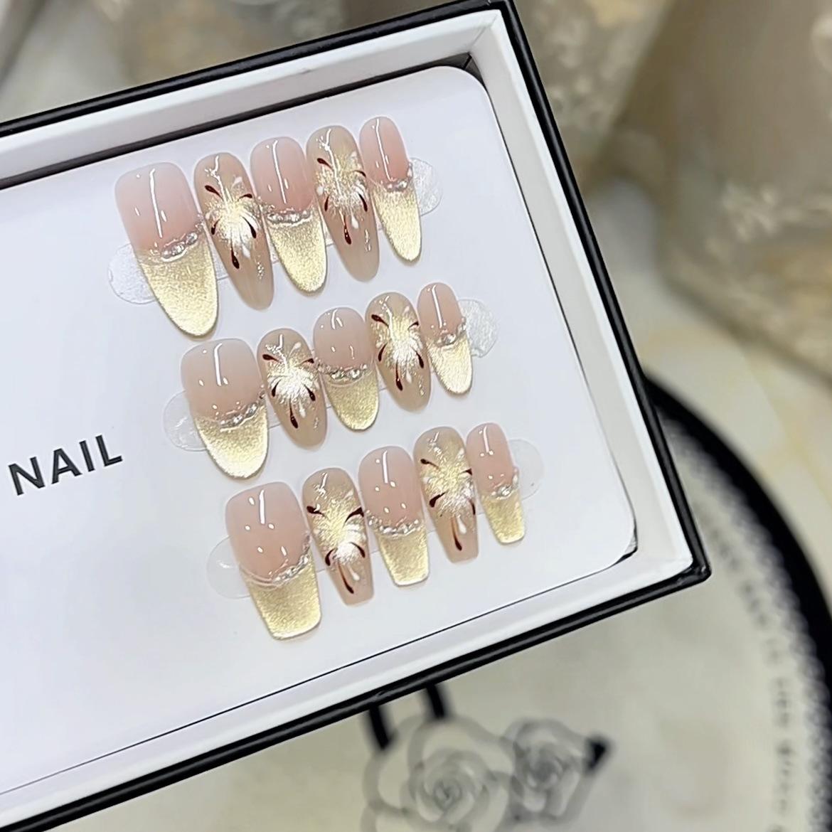 

Чисто ручная работа, осенний новый стиль, фототерапевтическая носимая броня, цветущий кошачий глаз, патч для нейл-арта, можно отсоединить large L