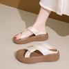 Cool Slippers Women's Summer Wear 2025 New Go Out Platform Casual Beach Sandals Lazy Fashion Pregnant Women One-word Drag